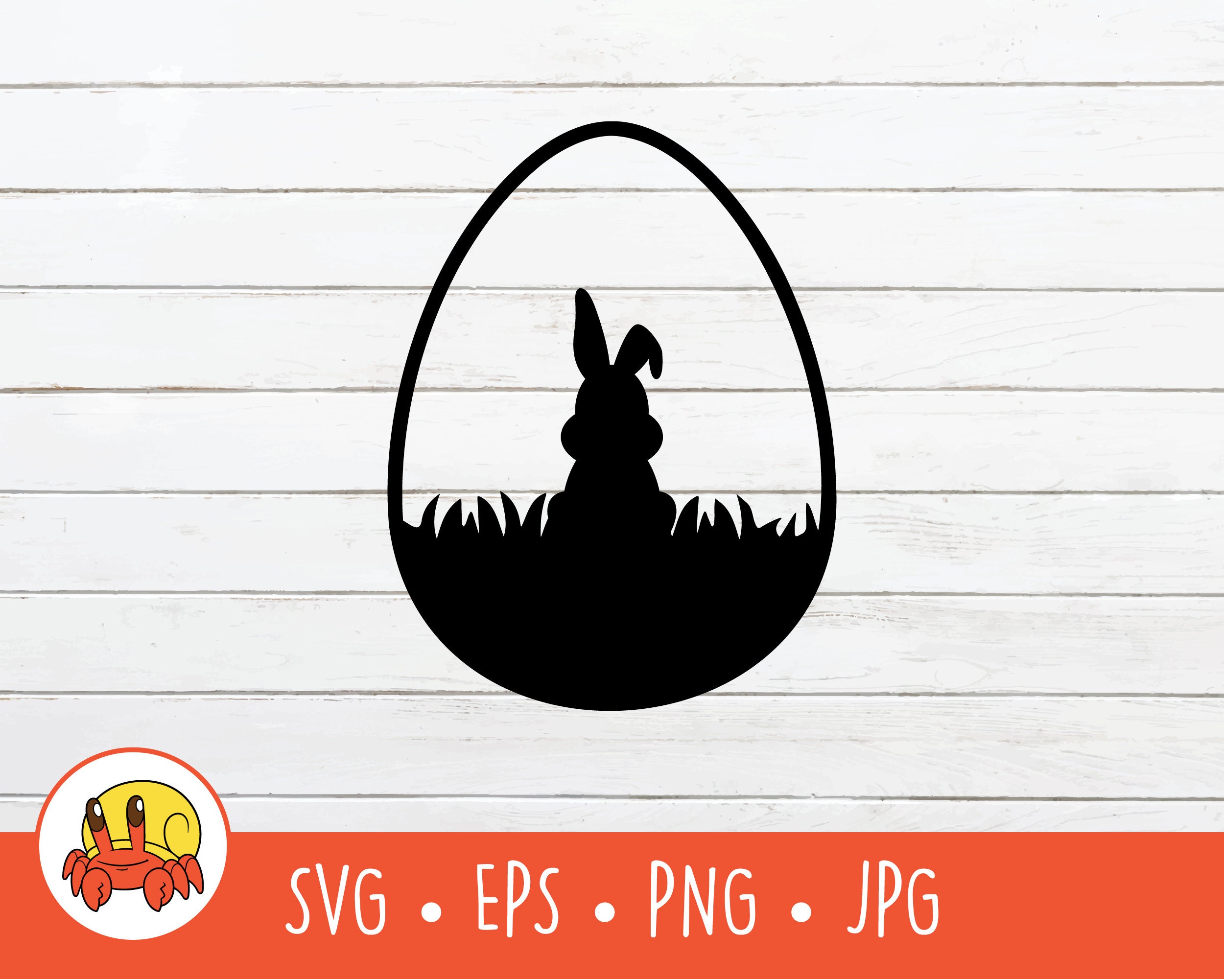 Easter Bunny Egg SVG Vector Easter Cut File for Cricut PNG | Etsy