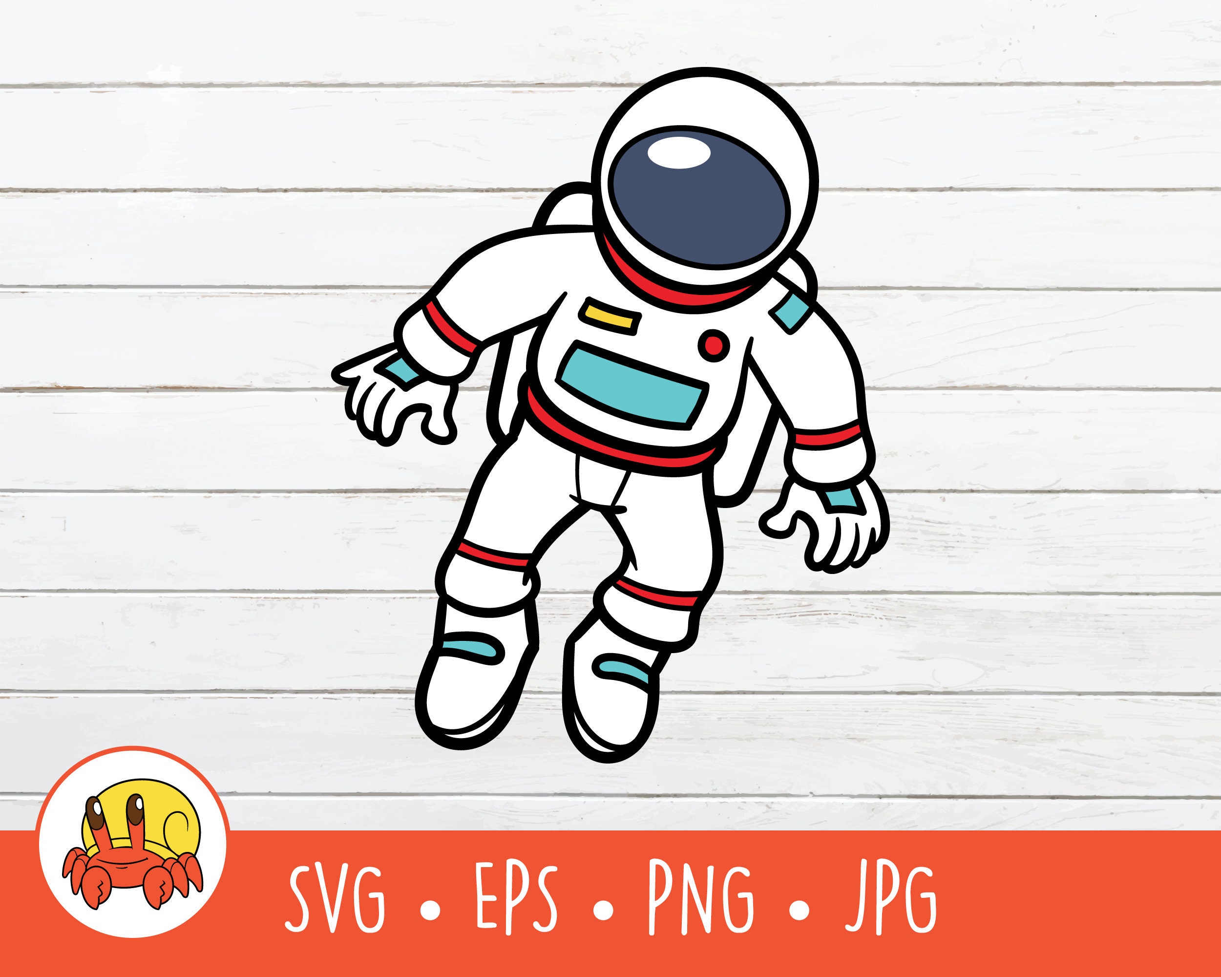 Download Astronaut Clipart Vector Astronaut Svg Printable Cartoon Etsy