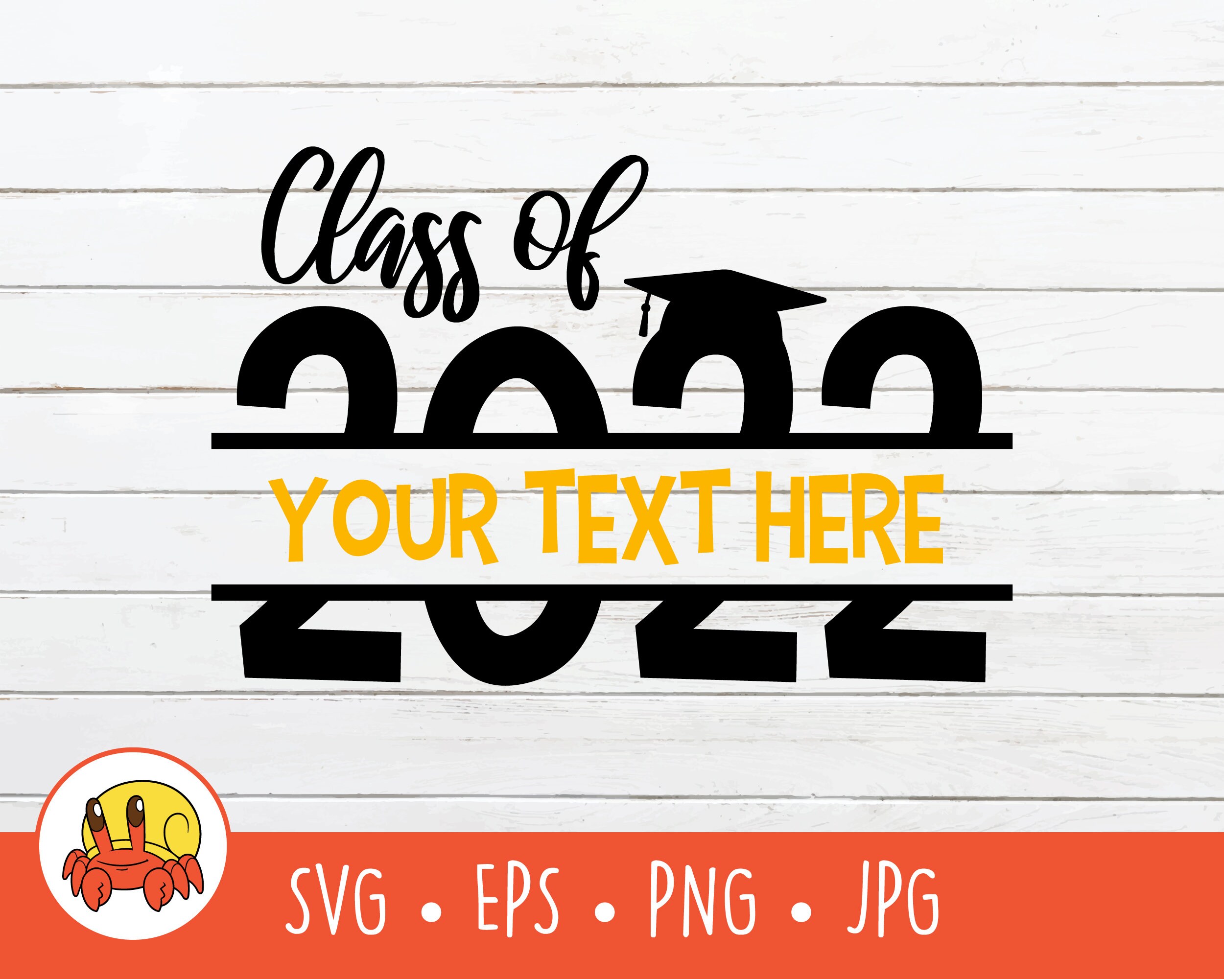 Class of 2022 SVG Split 2022 Name Frame Vector Class of 2022 Etsy