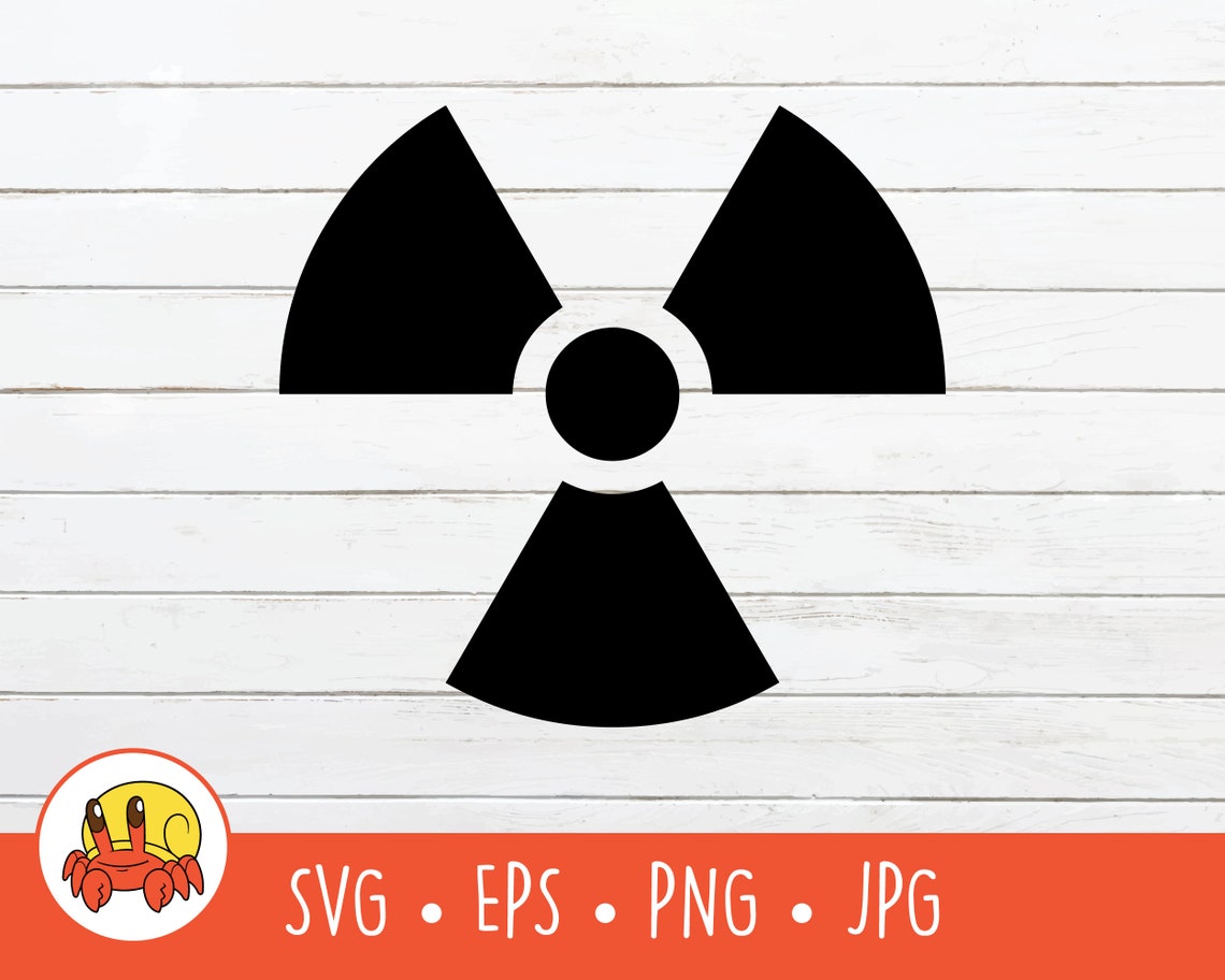 Radiation Symbol SVG Vector Radioactive Sign Cut File For Etsy
