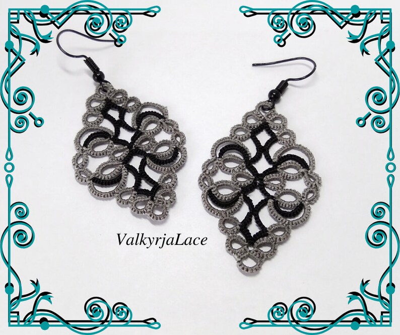 TATTING PATTERN Earrings Vivien for Needle Tatting & Shuttle Etsy
