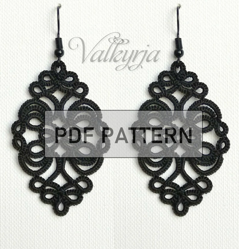 TATTING PATTERN Earrings Vivien for Needle Tatting & Shuttle Etsy