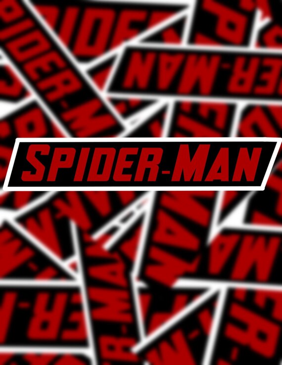 SpiderMan name sticker Etsy