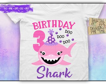 Download Shark 3rd Birthday Etsy