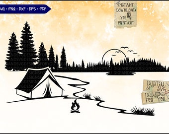 Download Camping Scene Svg Etsy