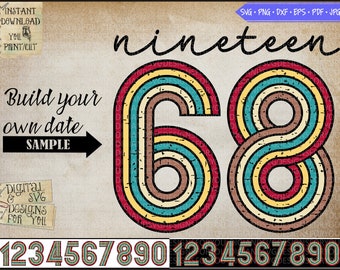 Download Retro Number Svg Etsy