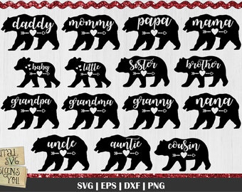 Download Bear Family Svg Etsy