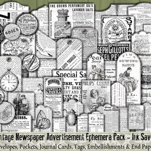 Jornal, Anúncios, Propaganda, Vintage, Efêmera, Economizador de tinta, Impressões, Texto, Números, Imprimível, Diário, Etiquetas, Enfeite, Álbum de recortes