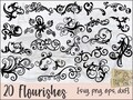 Flourishes SVG | Decorative Elements SVG | Swirls SVG | Ornaments svg | Scrapbooking svg | Silhouette Cutfile | Clipart