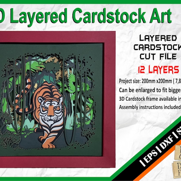 3D Tiger in forest SVG, 3D Cardstock design, 3D Paper Cut Template, , 3D Shadow Box, 3D Light box template, 3D Santa reindeer svg, 3D Art 3D Tiger in forest SVG, 3D Cardstock design, 3D Paper Cut Template, , 3D Shadow Box, 3D Light box template, 3D Santa reindeer svg, 3D Art