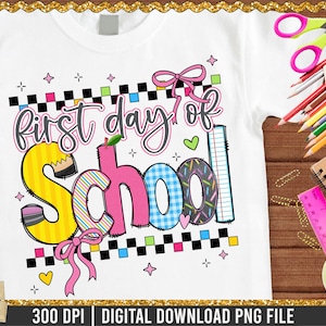 Coqueta Primer Día de Clases (Png), Preppy Regreso a Clases, Regreso a Clases (Png), Escuela (Png), Camiseta Primer Día de Clases, Maestra (Png), Coqueta