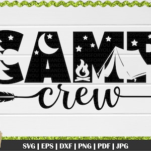 Equipe de acampamento SVG, Acampamento SVG, Acampamento SVG, Equipe de acampamento SVG, Aventura SVG, Fogueira SVG, Ar livre SVG, Verão SVG, Camisa de acampamento SVG, Barraca SVG
