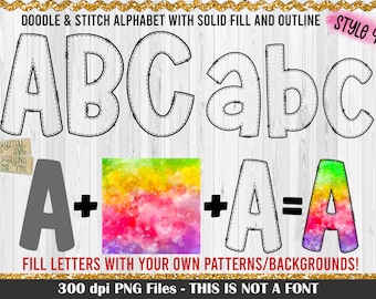 Lettere scarabocchiate PNG, Stile 4, Lettere scarabocchiate trasparenti, Lettere scarabocchiate vuote, Alfabeto scarabocchiato, alfabeto scarabocchiato png, lettere con cuciture