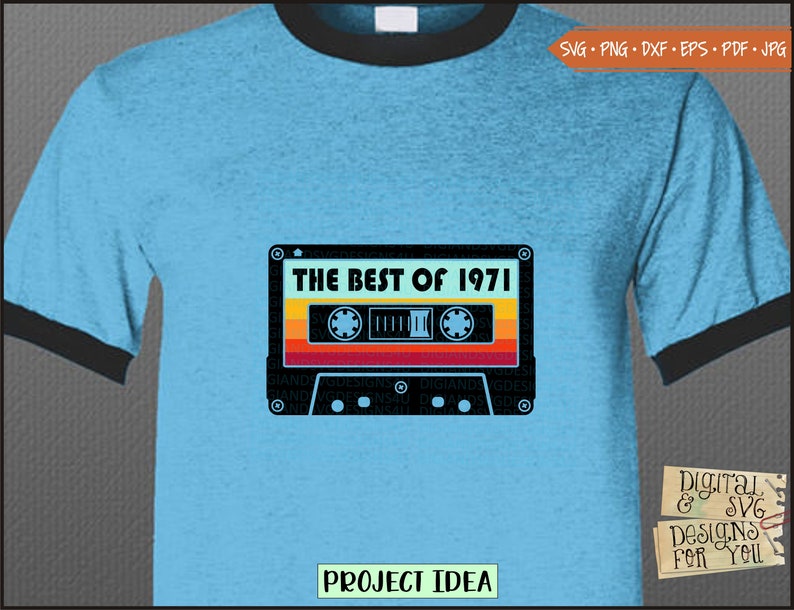 Download Best of 1971 Vintage cassette Birthday 1970's svg png eps ...