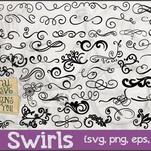 Swirl SVG | Decorative Elements SVG | Swoosh | Ornaments svg | Scrapbooking svg | Silhouette Cutfile | Clipart