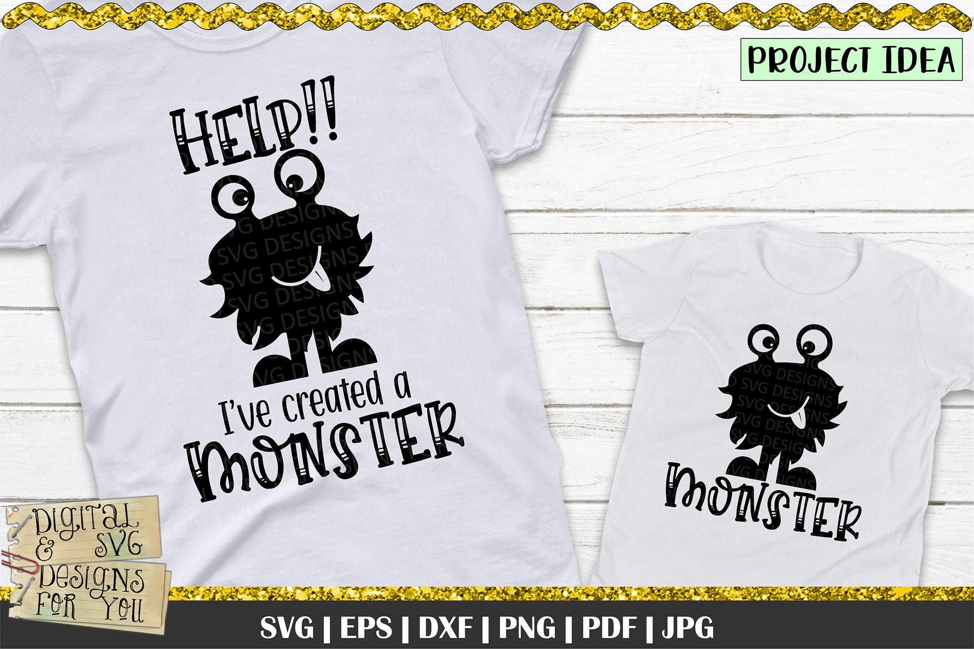Help I’ve Created A Monster Svg Eps Png Pdf Cut File | Etsy