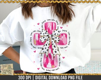 Liebe Wie Jesus png, Christlicher Valentinstag Png, Kreuz Png, Doodle Kreuz, Coquette Valentine, Valentinstag Bogen Png, Kreuz Png, Dalmatiner Punkte