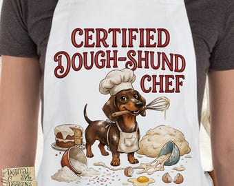 Certified Dough-shund Chef Baking PNG Design, Baking Quote png, Funny Baking png, cutting board png, apron png, tea towel, Digital Download