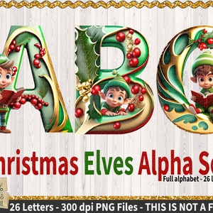 Conjunto de alfabeto de elfos de Natal, pacote de alfabeto PNG, conjunto de alfa de Natal, conjunto de alfabeto de elfos, Doodle. Cartas de Doodle do professor, De volta às aulas,