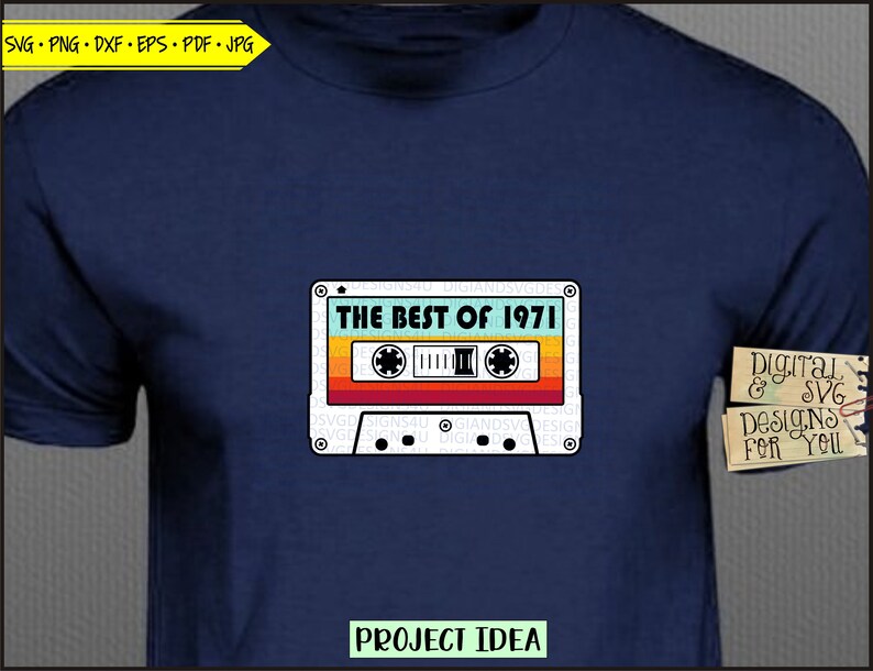 Download Best of 1971 Vintage cassette Birthday 1970's svg png eps ...
