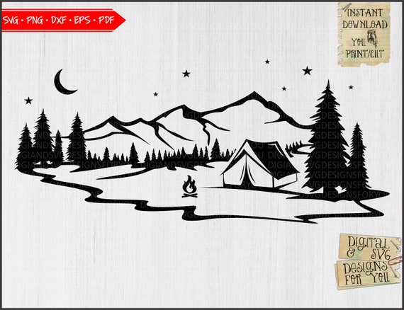 Free Free 174 Camping Scene Svg SVG PNG EPS DXF File