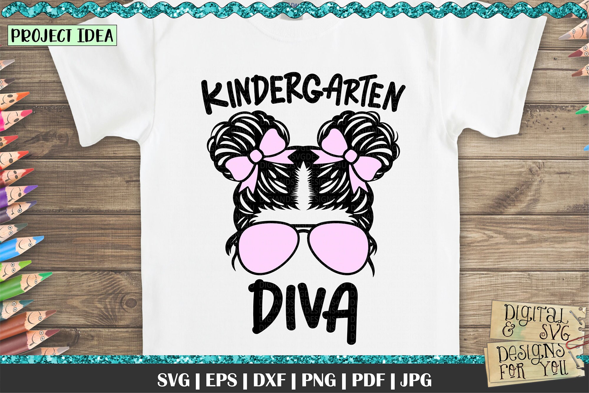 Kindergarten Diva, Back to school SVG, First Day of School, Kindergar…