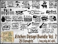 Kitchen Design Bundle Vol2 SVG Cut File  | Cut File for Cameo Silhouette & Cricut | Kitchen Quotes Cut File | Kitchen DXF Cut File