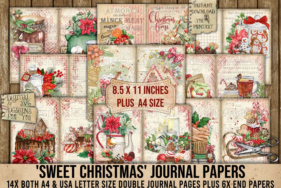 Sweet Christmas, Junk Journal, Christmas Treats, Cake, Chocolate ...