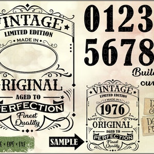 Aniversário vintage svg png eps dxf, edição limitada svg, aniversário svg, camiseta svg original, cricut svg, silhueta svg | camiseta de vinil de aniversário