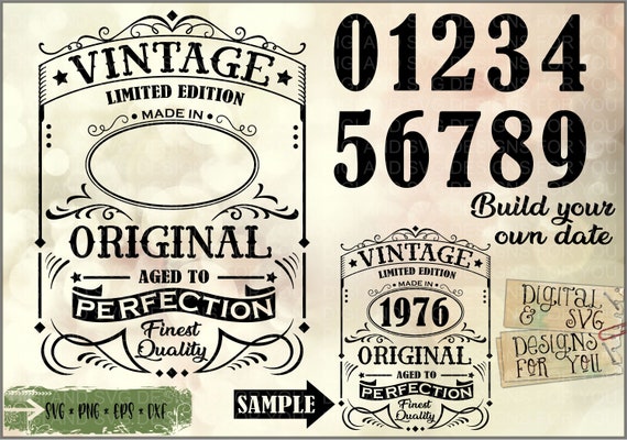 Download Vintage Birthday Svg Png Eps Dxf Limited Edition Svg Etsy