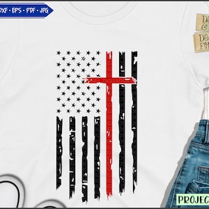 USA Flag with cross Svg cut file, Flag design, cross svg, Christian svg, Distressed American flag, American flag with cross, patriotic flag