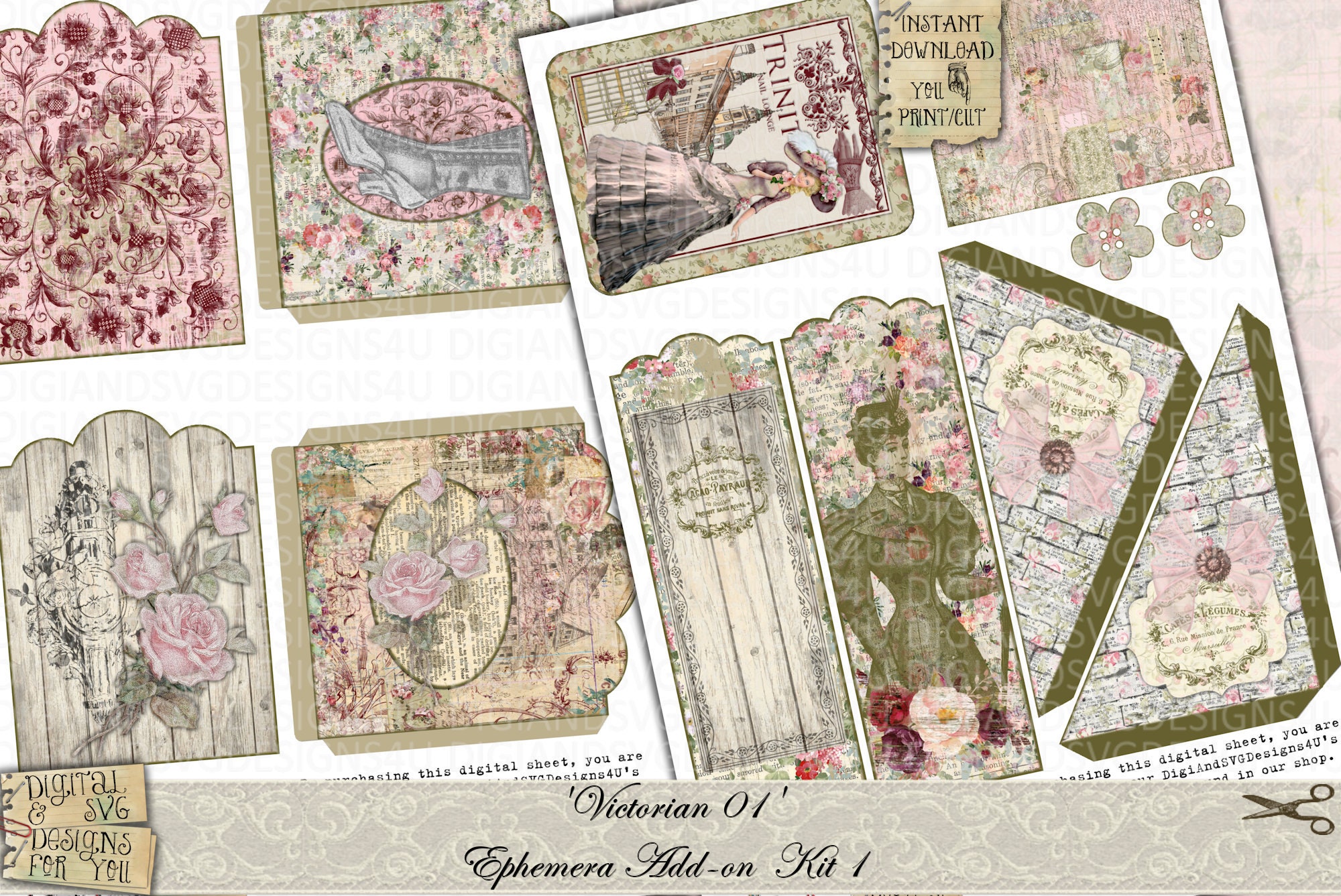 シャビーシック、ビクトリア朝、アドオン 01、ジャンクジャーナル