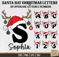 Christmas Alphabet SVG Bundle, Santa Hat Christmas Letters, Christmas Alphabet, Christmas PNG Letters, Santa alphabet, Christmas png
