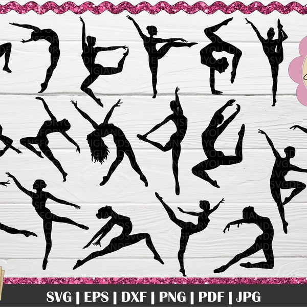 Dancer silhouettes bundle svg cut files, dancers svg, dancing bundle, dancing svg, ballet, modern dancing, dance off, female dancers