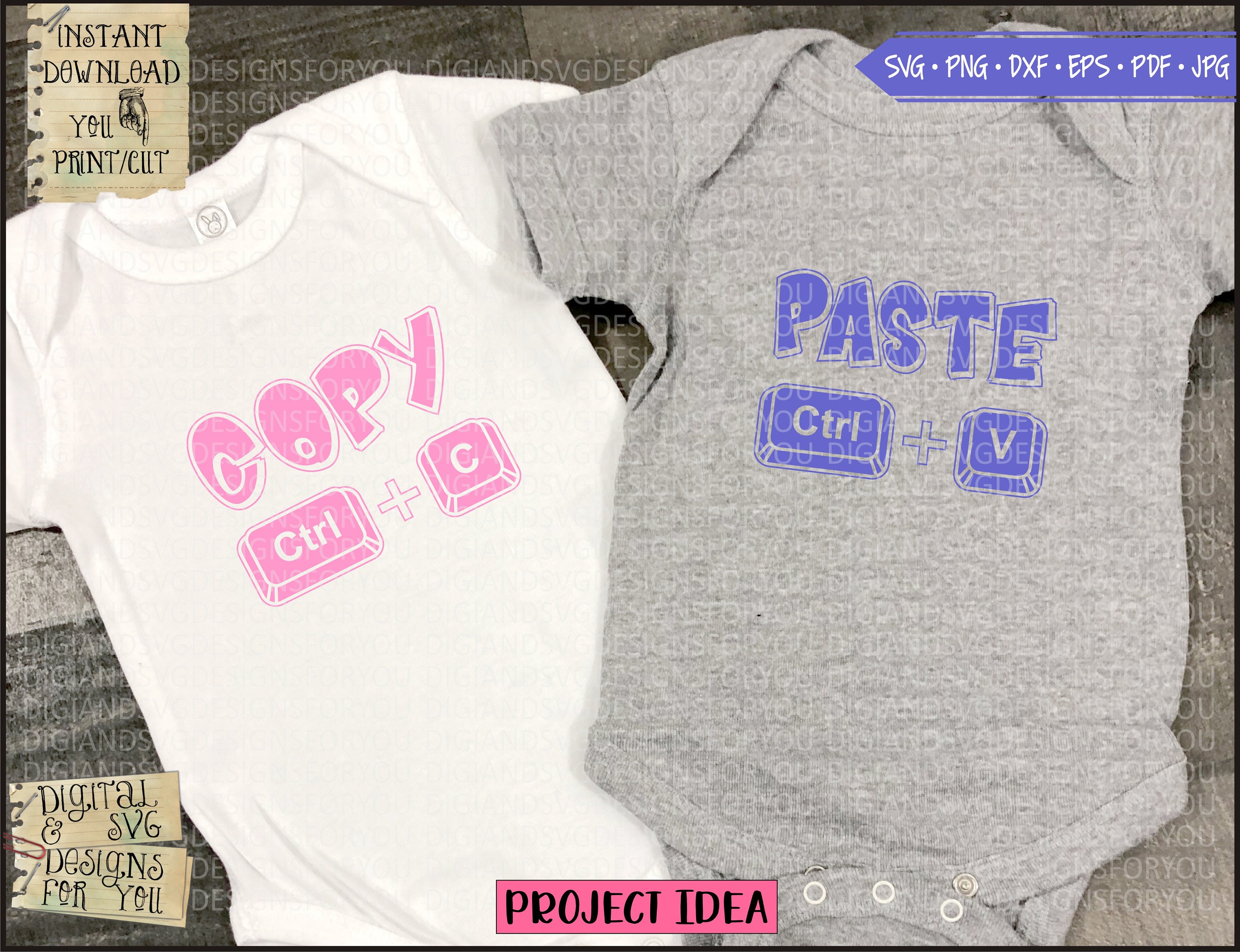 Copy and Paste Svg, Twins Svg, Daddy and Me Svg, Mommy and Me Svg ...