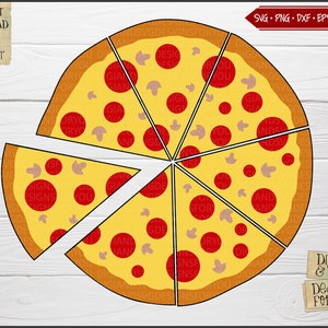 Arquivo de corte Pizza Svg Eps Png, Fatia de pizza Svg, Design de camisa combinando com pizza Svg, pizza familiar svg, pizza de pepperoni svg, pizza de queijo, comida svg