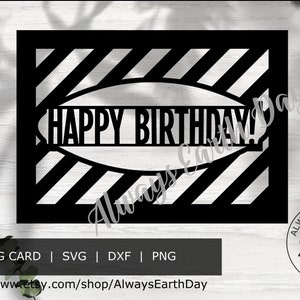 Happy Birthday Card svg cut file, Happy Birthday svg, Birthday svg, Greeting Card svg, DIY Birthday Card
