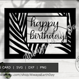 Joyeux anniversaire carte svg couper fichier, joyeux anniversaire svg, svg anniversaire, cartes svg, carte d’anniversaire bricolage