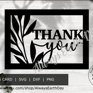 Fichier de coupe SVG de carte de remerciement, Merci svg, cartes de mariage, carte de remerciement bricolage