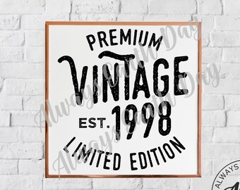 Download Vintage Birthday Svg Png Birthday Svg Vintage Birthday Shirt Svg Eps Born In 1998 Vintage 1998 Svg Svg Happy Birthday Clip Art Image Files Craft Supplies Tools Efp Osteology Org