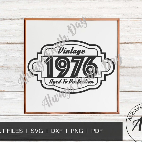 Vintage 1976 svg, Aged to Perfection, 1976 Birthday svg, 1976 Birthday Shirt svg, 1976 Birthday png, All Original Parts, 70s Baby, Retro svg