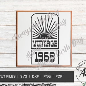 ヴィンテージ 1968 svg、1968 バースデー svg、完璧に熟成、すべてのオリジナルパーツ、レトロ svg、1968 バースデー シャツ svg、レトロ svg、ヴィンテージ 1968 png