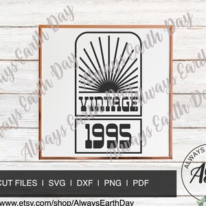 Vintage 1995 svg, 1995 Birthday svg, 1995 Birthday Shirt svg, Happy Birthday svg, Aged to Perfection, All Original Parts, Retro svg