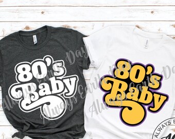 Jaren '80 Baby svg, Made in the 80s svg, Retro Shirt, Good Vibes svg, Retro svg, Hippie svg, Classic svg, Verjaardagsshirt, Boss Babe svg