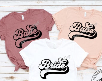 Novia y Nena Bridesmaid svg, Camisas de Bachelorette, Camisas de fiesta nupcial, Fiesta nupcial svg, Nena svg, Novia svg, Retro svg