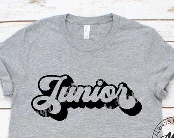 Junior svg, Junior Camicia, Scuola Spirito svg, Scuola Spirito Camicia, High School svg, High School Camicia, Ritorno a scuola svg, Retro svg