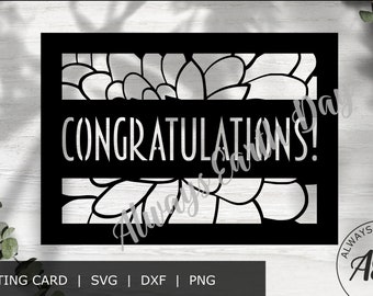 Congratulations Card svg cut file, Congratulations svg, Congrats Card svg, Congrats svg, Graduation svg, Wedding Card svg, Graduation Card