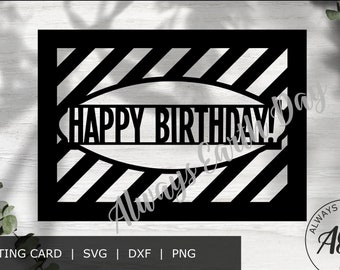 Happy Birthday Card svg cut file, Happy Birthday svg, Birthday svg, Greeting Card svg, DIY Birthday Card