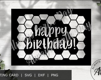 Happy Birthday Card svg cut file, Happy Birthday svg, Birthday svg, Greeting Cards svg, Cricut Card svg, DIY Birthday Card
