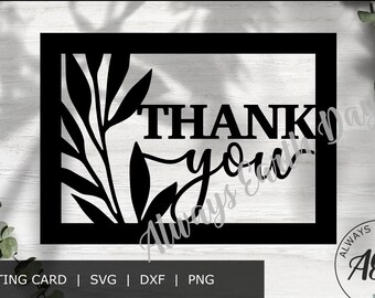 Thank You Card SVG cut file, Thank You svg, Wedding Cards, DIY Thank You Card